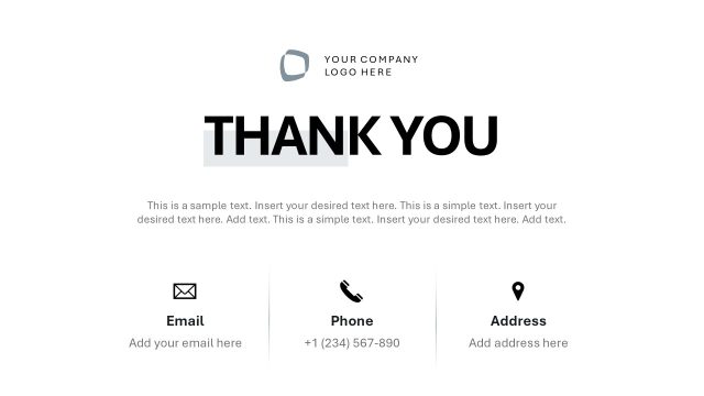 Editable Thank You & Ending Notes Presentation Slide