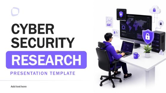Cyber Security Research PPT Template Slide