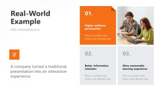 Infotainment Slide for Real World Examples Overview 
