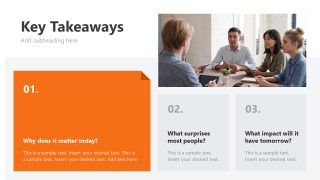 Key Takeaways Slide with Multiple Text Segments  
