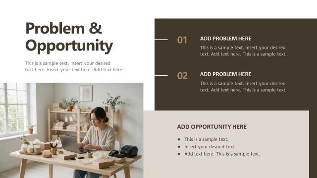 Problem & Opportunity Overview Slide –  Microbusiness PowerPoint Layout