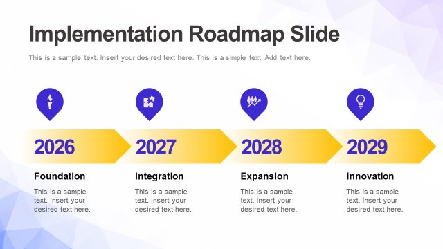 Implementation Roadmap Slide – AI-Powered Growth Presentation Layout