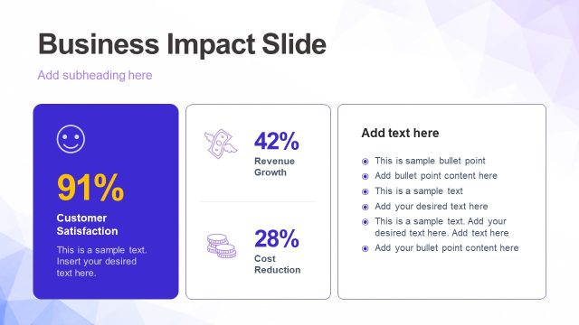 Business Impacts Slide – AI-Powered Growth Template Design