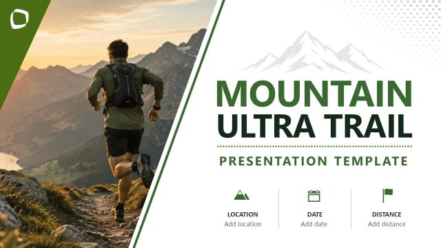 Mountain Ultra Trail PPT Template Cover Slide