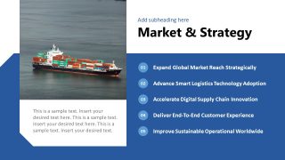 Global Shipping PPT Template Layout  