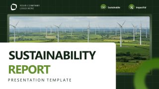 Sustainability Report PPT Template - Title Slide 