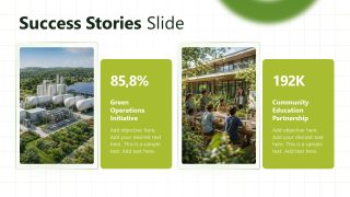 Sustainability Report PPT Slide Layout 