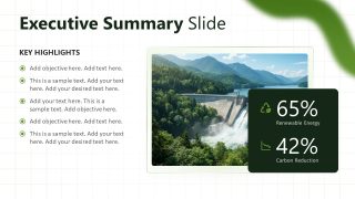 Sustainability Report Template for PowerPoint 