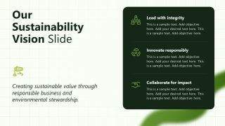 Sustainability Vision with Infographic Sections - Sustainability Report Template 