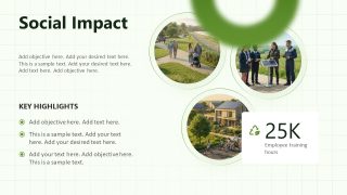 Social Impact Discussion Slide - Sustainability Report Template 