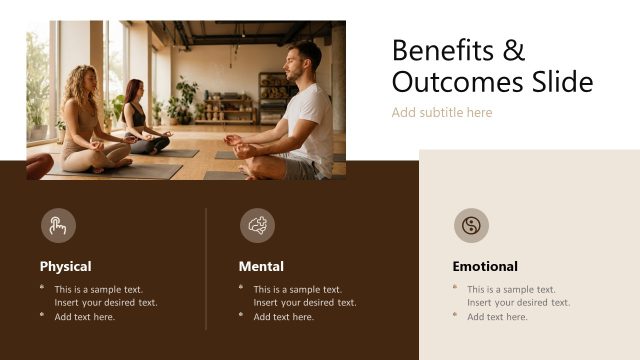 Benefits & Outcomes Slide – Wellness Mindfulness Presentation Design