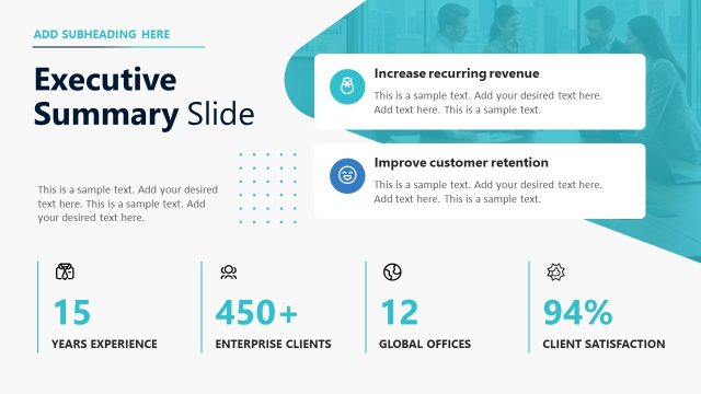 Executive Summary Overview Slide – Business Development Template