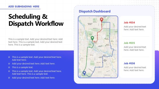 Scheduling & Dispatch Workflow Slide – Field Service Management Template