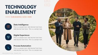 Technology Enablement Slide Layout for Executive Presentation 