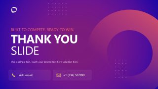 Basketball Sport PPT Layout for Thanks 