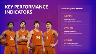 Customizable Basketball Sport Template PPT Slide 