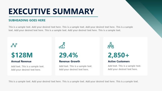 Executive Summary PPT Slide Stratum Business Template