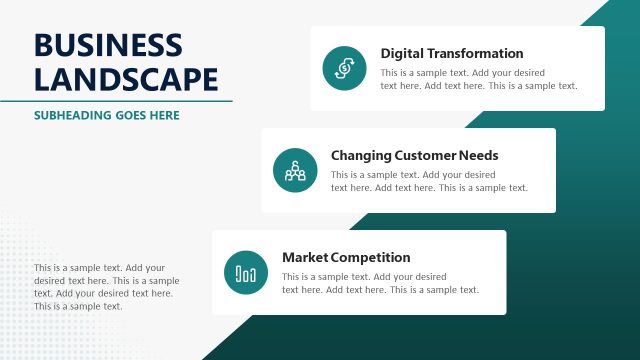 Business Landscape Slide with Three Horizontal Segments
