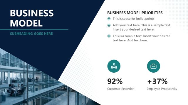 Business Model Priorities Presentation Slide – Stratum Business Template