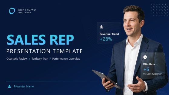 Sales Rep PPT Template Slide for Presentation