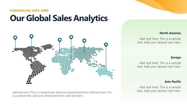 Our Global Sales Analytics Slide with Map Layout