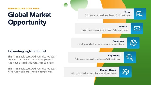 Global Market Opportunity Slide – Small Business Profile Presentation Template