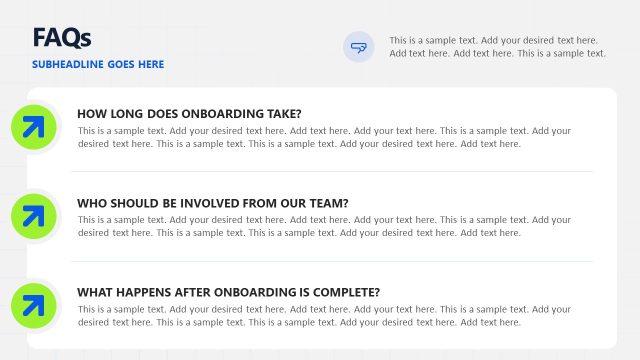 FAQs Slide for PowerPoint – Client Onboarding Template