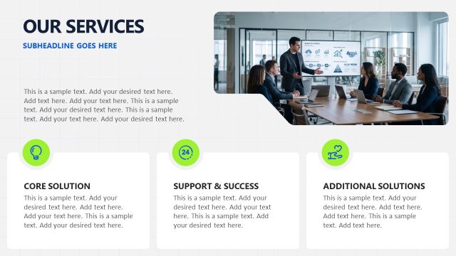 Our Services PPT Slide – Client Onboarding Template
