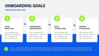 Four Step Onboarding Goals Presentation Slide 