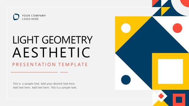 Light Geometry Aesthetic Presentation Cover