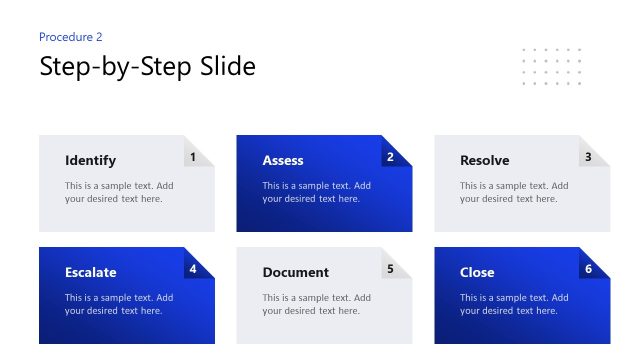 Six Step Business Process Presentation – Procedure Handbook Layout