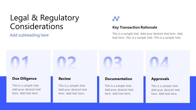 Legal and Regulatory Considerations Framework	– M&A PPT Deck