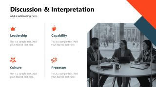 Infographics Slide for Discussion & Interpretation - Academic Dissertation PPT Design