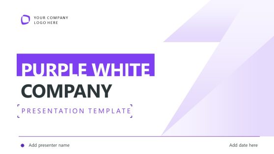 Purple White Company PowerPoint Template