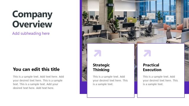 Company Overview PPT Slide – Purple White Company Template