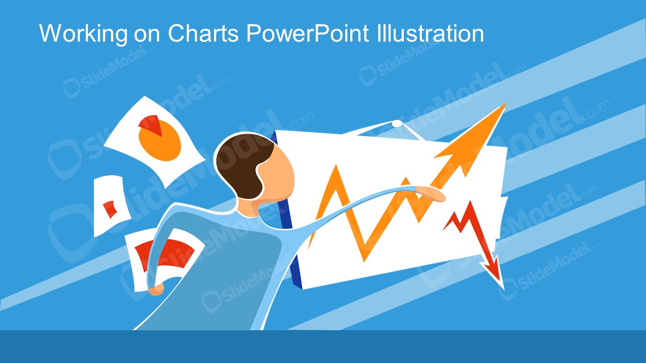 PowerPoint Man Presenting Chart Illustration 