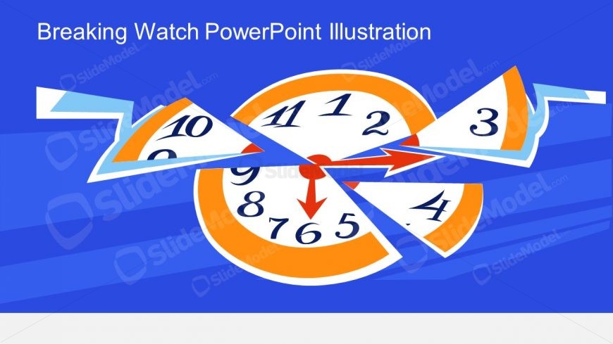Clock PowerPoint Pie Pieces Template
