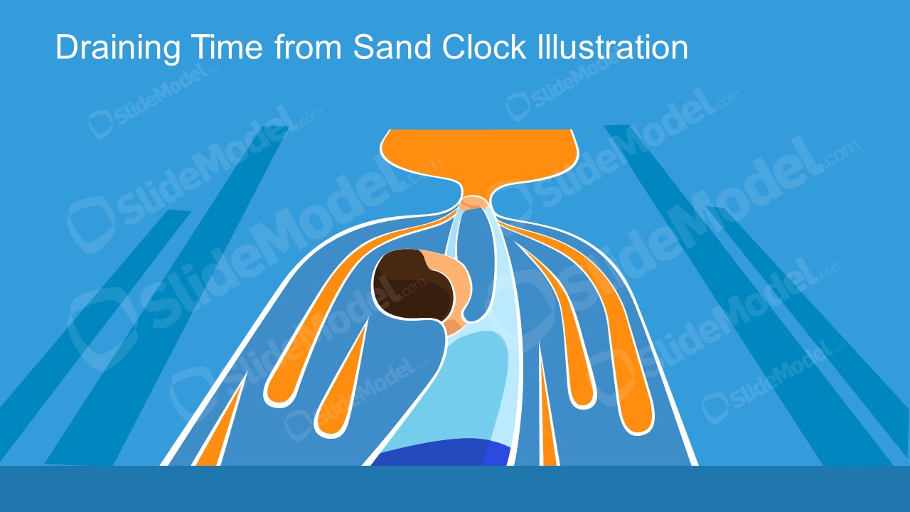 Draining Time Metaphor Illustration Scene SlideModel