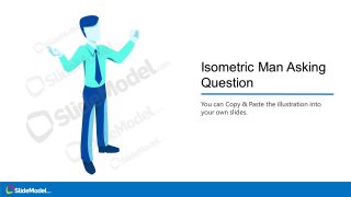 Template of Isometric Man Cartoon 