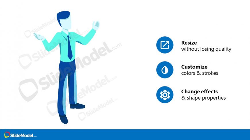 Illustration Scene Isometric Man Template
