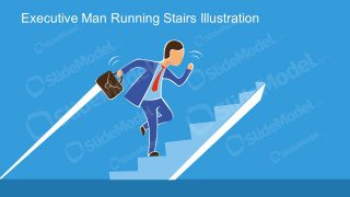 Climbing Stairs Illustration Scene