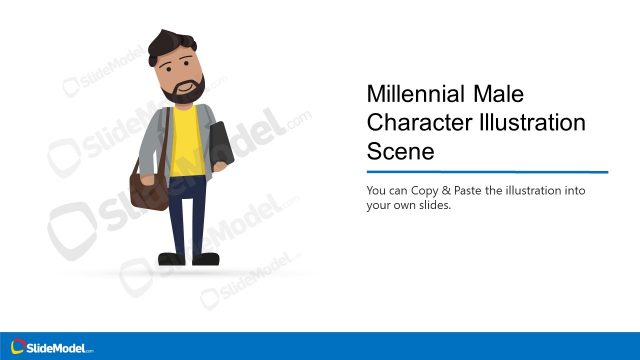 Millennial Male Character Illustration Scene