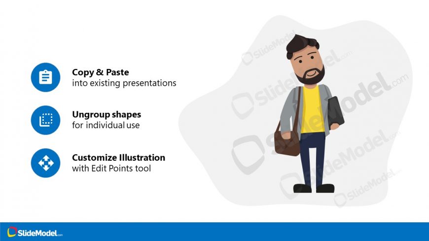 Template of Cartoon Millennial Male PPT