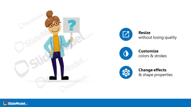 PowerPoint Slide of Caucasian Female and Banner