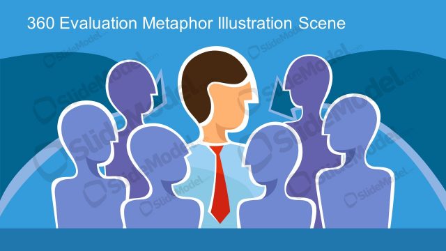 PowerPoint Illustration Scene of 360 Feedback