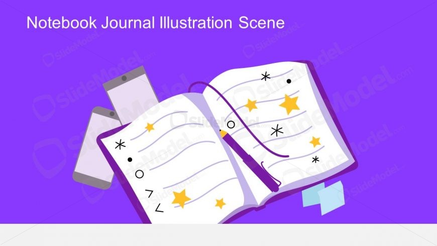 Notebook Vector Journal Creative Writing Template