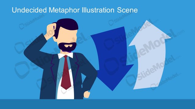 Doubt Metaphor Male Executive PowerPoint Illustration