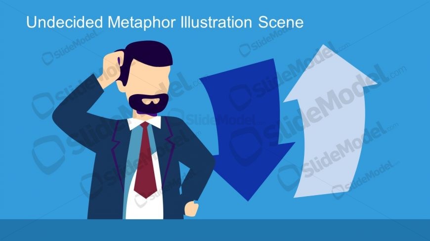 Male Cartoon Undecided Metaphor Template 