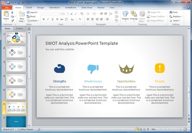 Creative SWOT Analysis PowerPoint Template