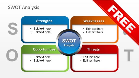 Free SWOT Analysis Slide Design for PowerPoint